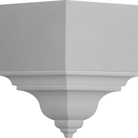 Ekena Millwork 5 1/2"W x 5 1/2"P x 13 3/4"H, Outside Corner for Moulding Profiles Less than 5 1/2"P and 6 3/4"H MOC05X06BI